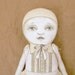Ghost Doll -- Halloween Hand Painted Cloth Original Primitive Folk Art OOAK