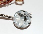 Summer Bumble Bee Bobby Pin Womens Hair Accessory - Honeycomb  Wearable Art