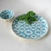 Round serving platter or tray Mediterranean pattern