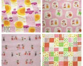 Japanese Fabric Heather Ross for Kokka Nursery Versery -  1/2 yard Bundle - pink