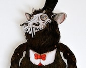 Krampus Elf Paper Puppet Doll