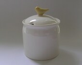 Jam or Honey Pot with Bird