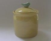 Jam, Honey, or Sugar Ceramic  Pot with Bird