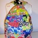 Backpack Patchwork, BOHO, Hippie, Vintage Inspired, Upcycled cotton with denim lining. Monogrammed or Personalized