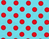 Michael Miller - LAMINATED FABRIC - Quarter Dot - Aqua