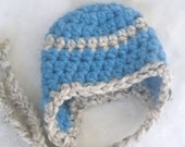 Baby Crochet Hat, Baby Boy Hats, Blue Baby Hat
