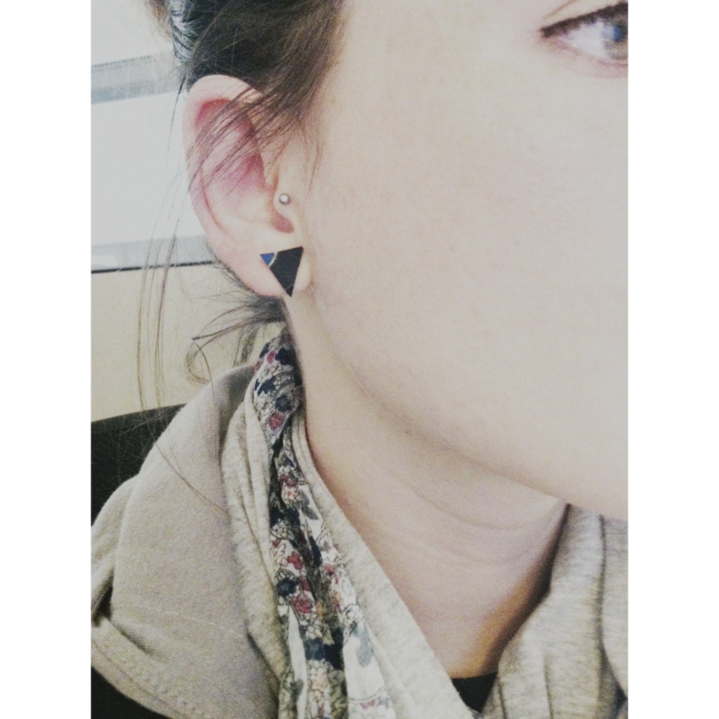 Geometric post earrings