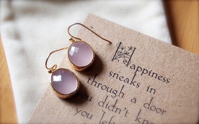 Julianna -- Romantic Bridal Jewelry, Faceted Glass, Gold Jewelry, Classic Chic, Elegant Earrings, Rose Pink Drops, Gold Jewelry