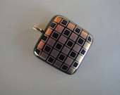 Bronze Black Dichroic Glass Pendant, Necklace,  Fused Glass,   Dichroic Glass Jewelry, Fused Glass Jewelry
