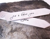 Hand stamped collar stays aluminum