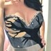 Bewitching Halloween Spooky Moon and Tree Bustier Corset Goth