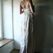 Chiffon Wedding dress in Ivory and blush pink - 100% silk hand dyed long gown - Custom Made