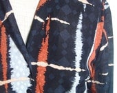 Vera Neumann Shirt - Tokyo Ink - a rare, vintage 1980's Blouse Top
