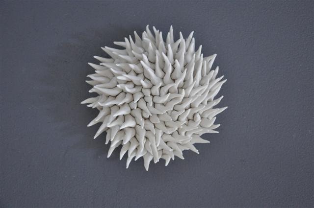 Uni- Round  Porcelain Wall Tile - Ceramic Sculpture Art