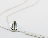customize your fortune - 20" sterling silver fortune cookie lariat with fortune message in front