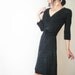 Somewhere In the Night - Made to Order - iheartfink Handmade Hand Printed Womens Artistic Black on Black Wrap Dress