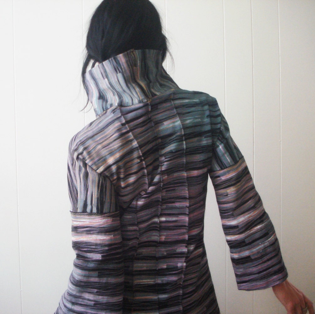 Changing Colours - iheartfink Handmade Hand Printed Mod Womens Colorful Artistic Cowl Neck Tunic Top