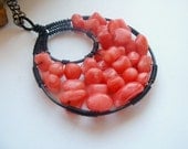 Wrapped in Black Coral Goddess Necklace