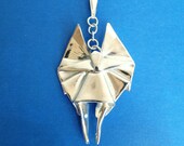 Silver Origami Angel Pendant