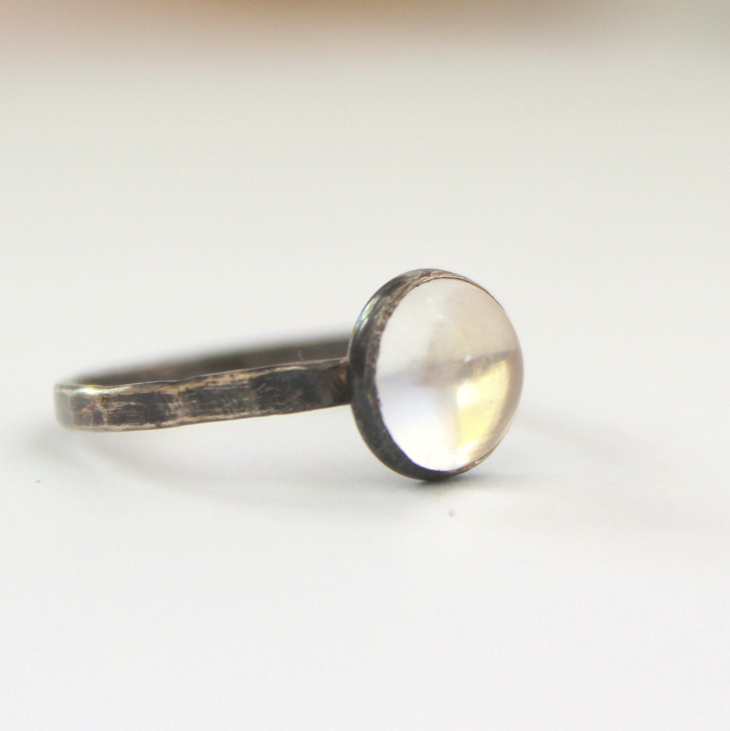 rock crystal quartz sterling solitaire ring clear crystal size 7