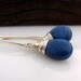 Denim blue lapis and sterling silver earrings