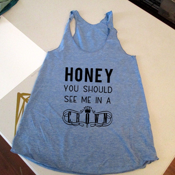 Sherlock Holmes inspired - Honey you should see me in a crown - racerback tank tee american apparel