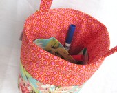 Creative Kids Art Bucket - Bliss Bouquet in Teal - Fabric Basket Organizer for art supplies and more