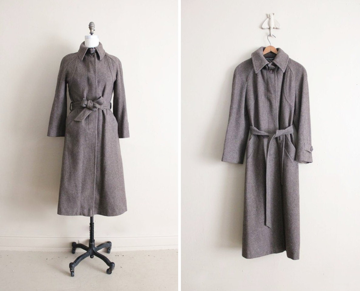 wool trench coat / vintage wool coat