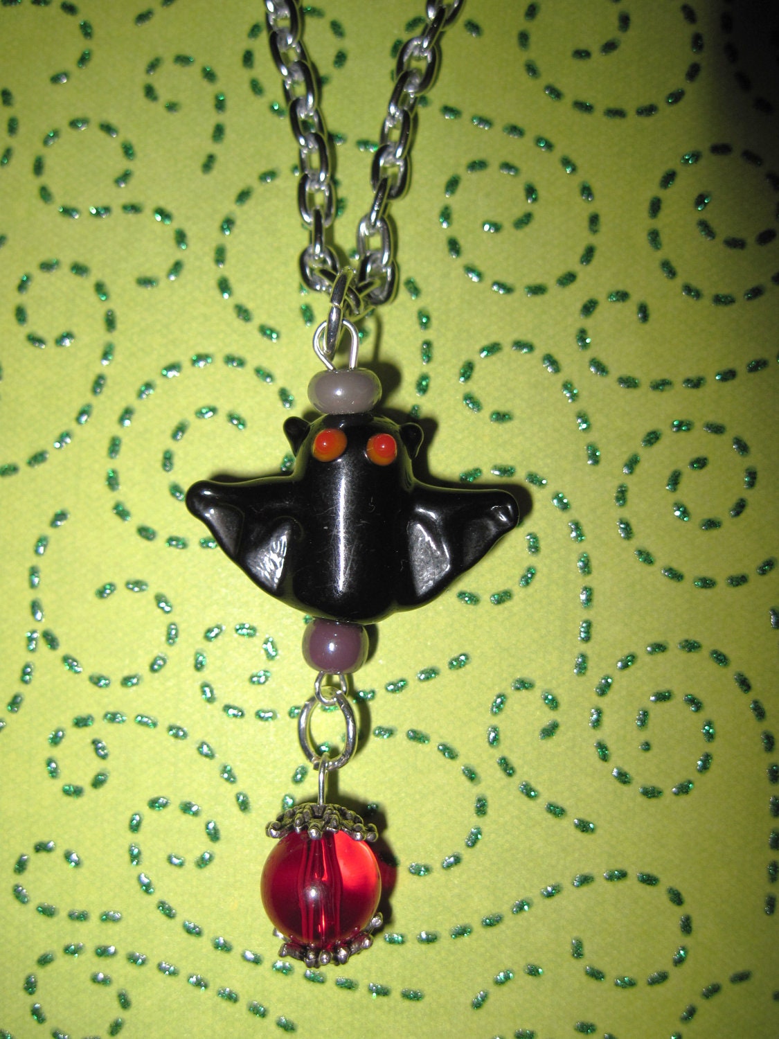 Halloween Bat Necklace Jewelry Charm Pendant Vampire Costume Accessory FREE SHIPPING USA/Canada
