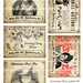 Antique Christmas Potion Wine Labels 4.25 x 3.25 digital collage sheet decorations for your holiday dinner parties printable cheer reindeer
