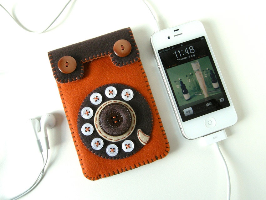 Dial Phone iPhone case No.70 (chocolate orange)