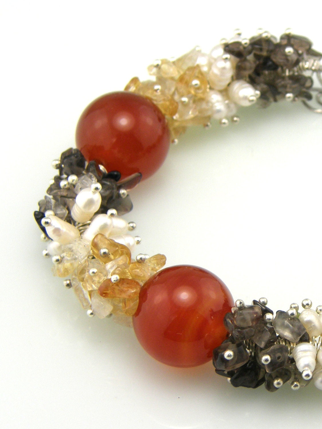 Gemstone Cluster Beaded Bracelet