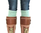 Knitted Boot Cuffs - Choose Your Color Knit Boot Cuffs - Leg Warmers - Choose Your Color - Boot Toppers - Knit Boot Socks