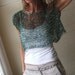 Turquoise blue silver and green Glamourous evening cover up ponch-weater