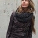 Charcoal grey loose knit Cowl