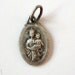 Art Deco Our Lady of Carmel Scapular Heart of Jesus Rosary Medal. Vintage Solid Silver