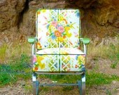Lloyd Loom Chrome Art Deco Rocker by Vintage Renewal