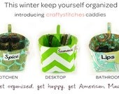 Get Organized Labeled Storage Caddy Fabric Bin Choose Your Own Fabrics Choose Your Own Label