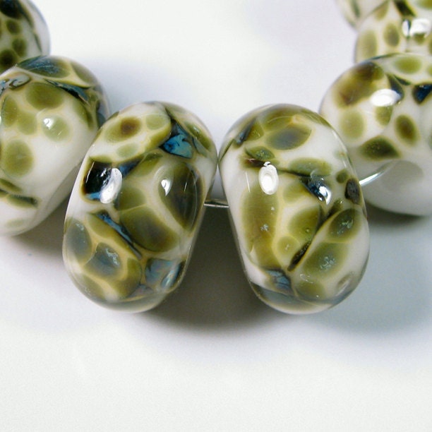 Lampwork Beads - Olive Harvest - BBGLASSART - Lampwork Boro Glass Beads