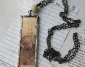Lost in Thought - Little Pretty Necklace - prairie gypsy collage