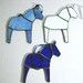 Dala Horse Ornament, Swedish Christmas Ornament, Tiffany Style Stained Glass Horse, Swedish Custom