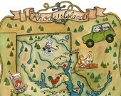 Rhode Island State Map 11" x 14"