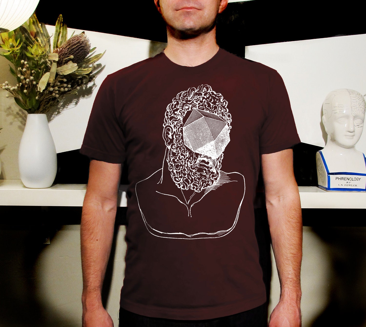 Mens Poly-Cotton Tshirt feat. Petra print - Available in 3 Colors