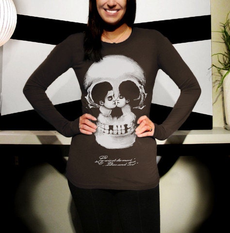 Wmn's Modal-Fine Jersey L/S Top feat. Life in Death print - Available in 3 Colors