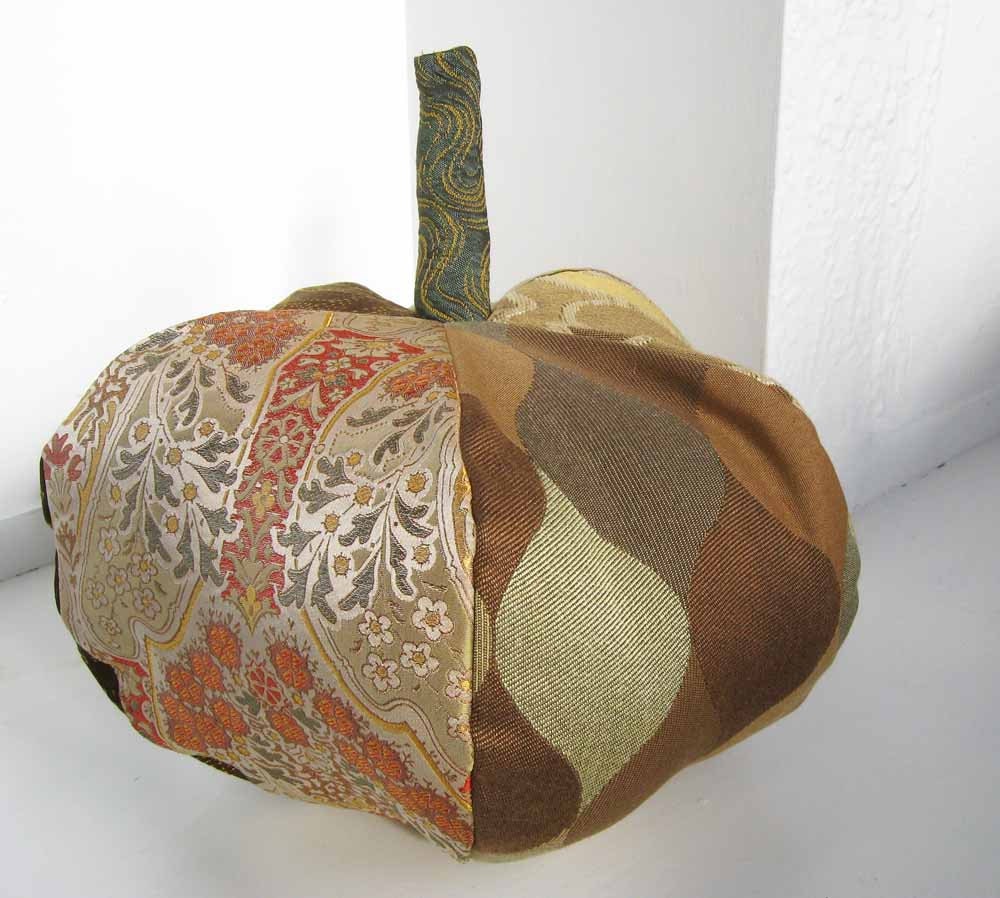 Golden Harvest Pumpkin Pillow for Home Kitchen Garden Decor - Ready to Ship