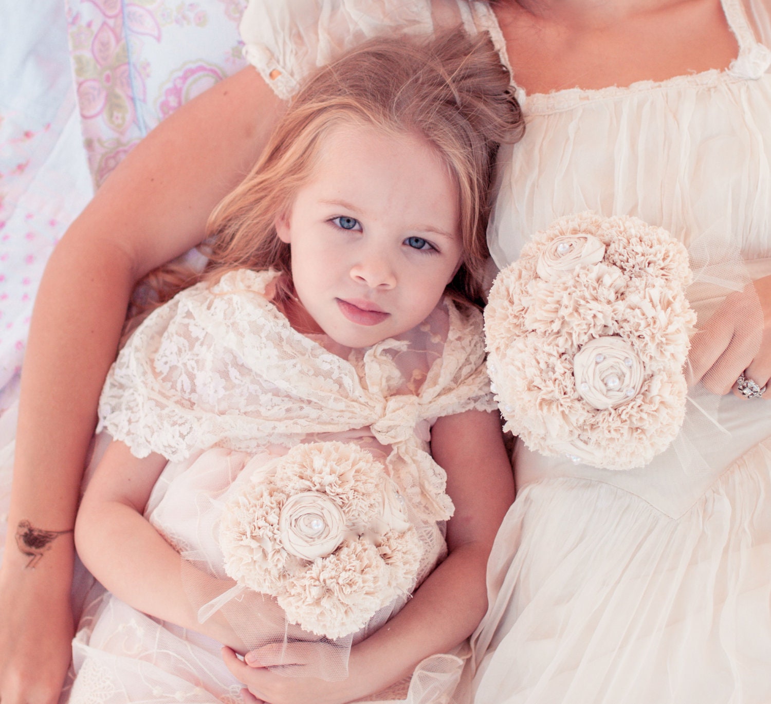 Fabric Wedding Bouquet - Weddings, Bouquet, Vintage Wedding