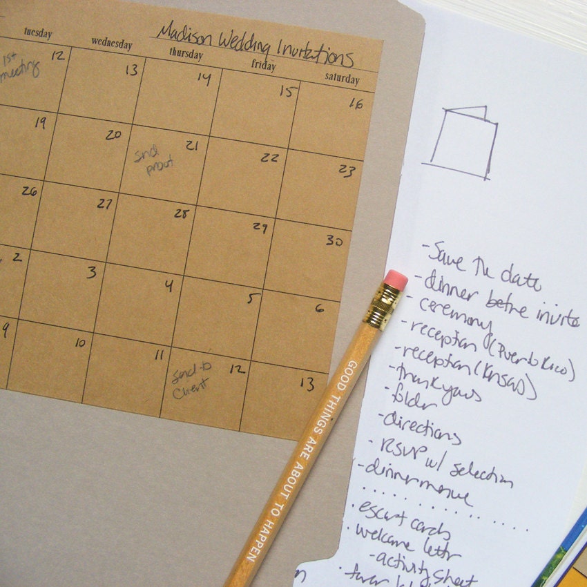 kraft stick anywhere calendars - set of 12