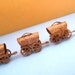 Copper Wagon Charms with Moving Wheels - Vintage (4)