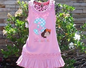 Personalized Mermaid Birthday Dress  - Custom Made Sizes 6 mos-Girls 6X
