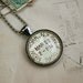 New York Vintage Postmark Necklace - Silver Necklace - Vintage Postage New York City